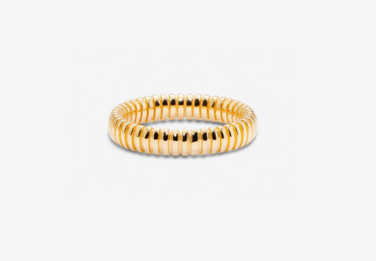 Ridged Ring - 14k Gold Vermeil
